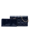 Dior Patent Cannage Lady Dior Pouch with Chain Secondhand