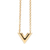 Louis Vuitton Gold Plated Essential V Pendant Necklace Secondhand