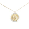 Tiffany Sterling Silver and 18K Yellow Gold Saint Christopher Coin Pendant Necklace Secondhand