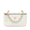 Chanel Small Quilted Caviar Vanity Case With Chain Secondhand