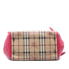 Burberry Small Leather Trimmed Haymarket Check Coated Canvas Canterbury Bow Tote Secondhand