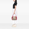 Burberry Small Leather Trimmed Haymarket Check Coated Canvas Canterbury Bow Tote Secondhand