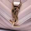 Saint Laurent Medium Calfskin and Suede Chevron Monogram College Satchel Secondhand