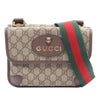 Gucci Small GG Supreme Web Neo Vintage Double Flap Messenger Bag Secondhand
