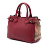 Burberry Small Grainy Calfskin and House Check Banner Satchel Secondhand