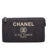 Chanel Denim Deauville Double Compartment Clutch Secondhand