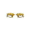 Chanel CC Gold Plated Enamel Round Clip On Earrings Secondhand