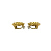 Chanel CC Gold Plated Enamel Round Clip On Earrings Secondhand