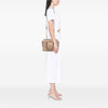 Prada Small City Calf Trimmed Saffiano Top Handle Bag Secondhand