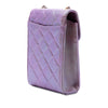 Chanel CC Quilted Iridescent Lambskin Phone Holder with Chain Secondhand