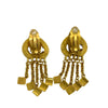 Chanel CC Gold Plated Dangle Clip On Earrings Secondhand