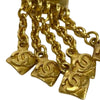 Chanel CC Gold Plated Dangle Clip On Earrings Secondhand