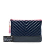 Chanel Medium Chevron Aged Calfskin Gabrielle Cosmetic Clutch Secondhand