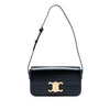 Secondhand Celine Shiny Calfskin Triomphe Claude Shoulder Bag