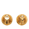 Chanel CC Gold Plated Round Clip on Earrings Secondhand