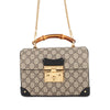 Gucci GG Supreme Bamboo Padlock Satchel Secondhand
