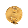 Chanel CC Gold Plated Round Clip On Earrings Secondhand