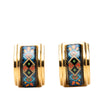 Hermès Gold Plated Enamel Cloisonne Clip On Earrings Secondhand