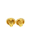 Chanel CC Gold Plated Sunburst Clip On Earrings Secondhand