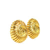 Chanel CC Gold Plated Sunburst Clip On Earrings Secondhand