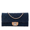 Chanel CC Quilted Denim Turn Lock Wallet On Chain Secondhand