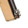 Alexander McQueen Metallic Leather Skull Charm Zip Card Holder Secondhand