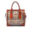 Burberry Small Haymarket Check Coated Canvas Honeywood Tote Secondhand