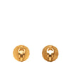 Chanel CC Gold Plated Round Clip On Earrings Secondhand