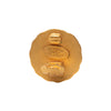 Chanel CC Gold Plated Round Clip On Earrings Secondhand
