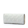 Secondhand Fendi Zucca Embossed Nappa Baguette Continental Wallet With Chain