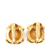 Chanel CC Gold Plated Round Clip On Earrings Secondhand