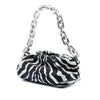 Secondhand Bottega Veneta Textured Nappa Zebra Print Chain Pouch