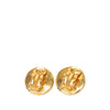 Chanel CC Gold Plated and Resin Round Clip On Earrings Secondhand