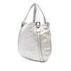 Gucci Medium Metallic Calfskin Web Britt Satchel Secondhand