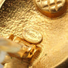 Chanel CC Gold Plated Round Clip On Earrings Secondhand