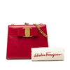 Ferragamo Leather Vara Bow Kiss Lock Chain Crossbody Secondhand