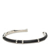 Dior Brass and Leather Open Cuff Bangle Secondhand