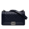 Chanel Old Medium Quilted Lambskin Boy Flap Secondhand