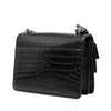 Saint Laurent Medium Croc Embossed Leather Monogram Sunset Crossbody Secondhand