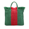 Secondhand Gucci Raffia Web Cestino Tote