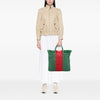 Secondhand Gucci Raffia Web Cestino Tote