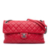 Chanel Large Quilted Shiny Lambskin Burgundy Rocks Flap Secondhand