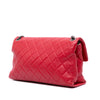 Chanel Large Quilted Shiny Lambskin Burgundy Rocks Flap Secondhand