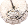 Chanel CC Stainless Steel Rhinestones Push Back Earrings Secondhand
