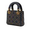 Secondhand Dior Mini Denim Cannage Studded Supple Lady Dior