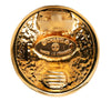 Chanel Gold Plated Logo Round Clip On Earrings Secondhand