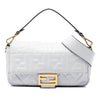 Secondhand Fendi Zucca Embossed Leather Baguette Satchel