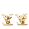 Louis Vuitton Gold Plated and Rhinestones LV Iconic Push Back Earrings Secondhand