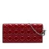 Dior Patent Cannage Lady Dior Clutch with Chain Secondhand