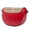 Burberry Patent Leather and Haymarket Check Coated Canvas Maydown Crossbody Secondhand